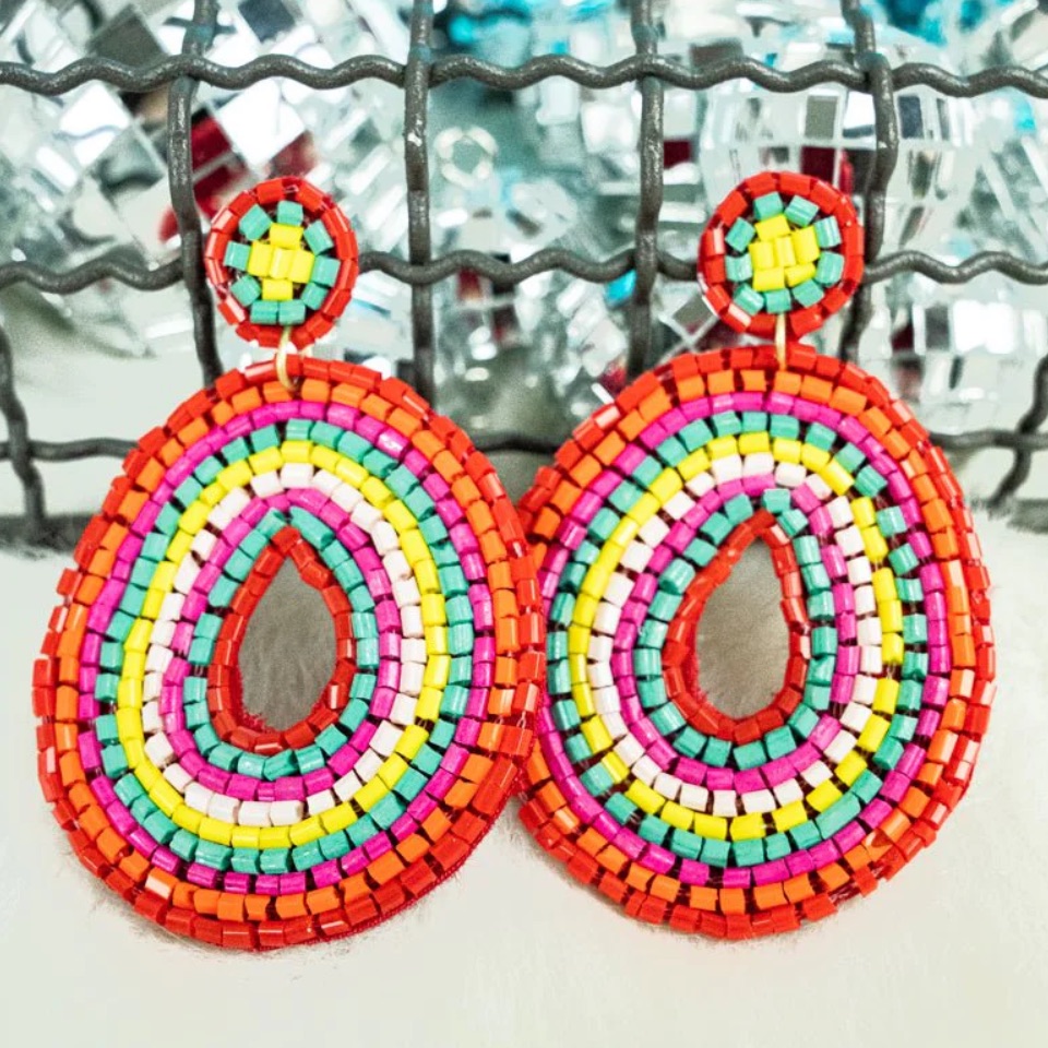 Tube Seed Bead Earrings 14$
